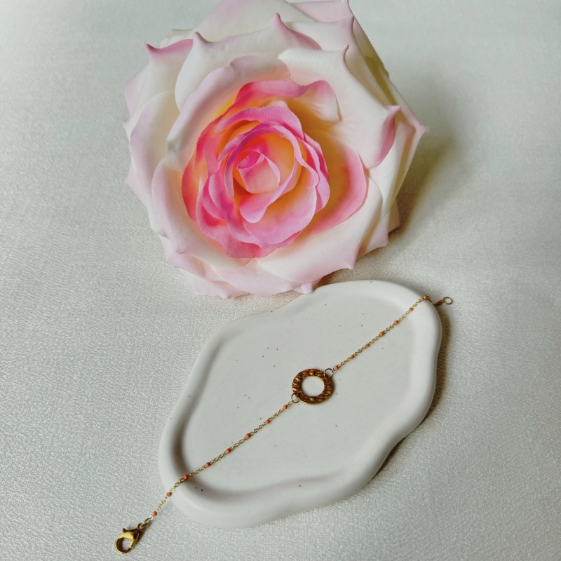 Boucles D'oreilles Vintage Années 70 – Longues Pampilles Perles Roses – Crochet