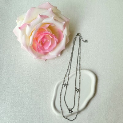 Collier Double Rangs Etoiles