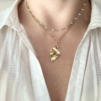 Collier Double Rangs avec Pampille