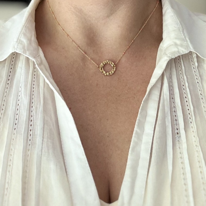 Collier Court Femme Pampille Ronde - Acier Inoxydable Argenté - Budget Beauté