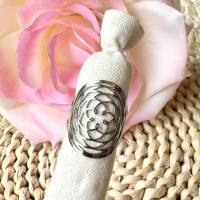 Bague Argentée Rosace