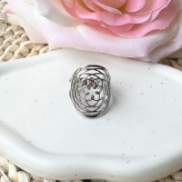 Bague Argentée Rosace