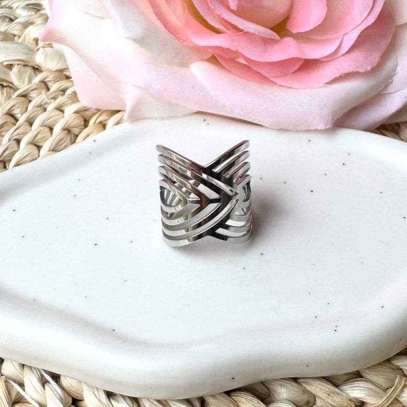Bague Argentée Tribale