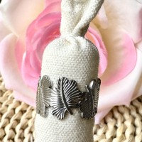Bague Argentée Feuilles