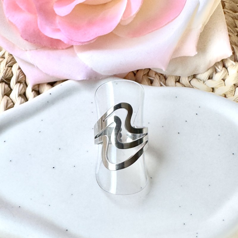 Bague Argentée  Zig Zag