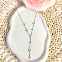 Collier Sautoir Etoiles et Trèfles