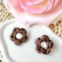 Boucles d'oreilles Fleur Léopard