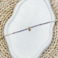Bracelet Perles Violettes