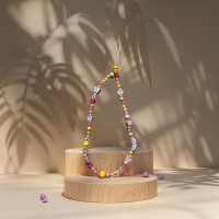 Bracelet de Téléphone avec Perles Roses et Mot ZEN