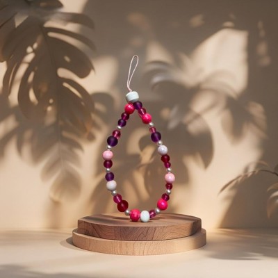 Bracelet de Téléphone avec Perles Violettes