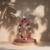 Bracelet de Téléphone avec Perles Violettes