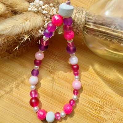 Bracelet de Téléphone avec Perles Violettes
