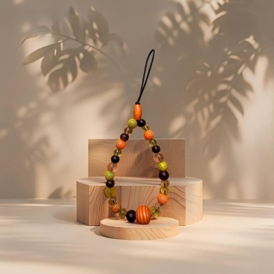Bracelet de Téléphone avec Perles Oranges