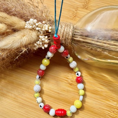 Bracelet de Téléphone avec Perles Rouges