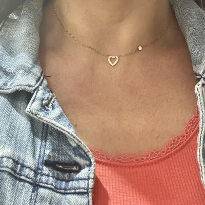 Collier Cœur et Strass