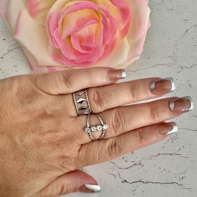Bague 4 strass