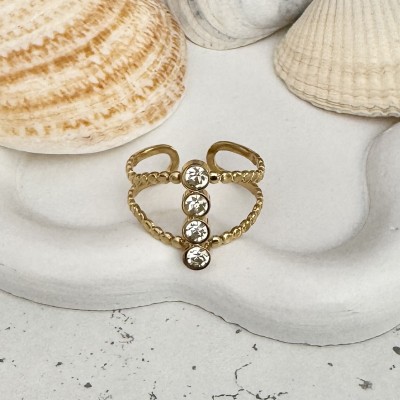 Bague 4 strass