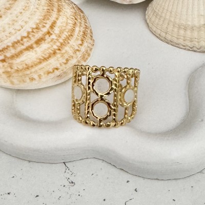 Bague Large nacrée