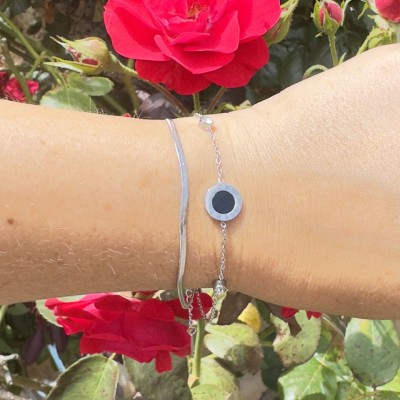 Bracelet Double Rangs avec Zirconiums