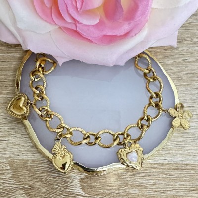 Bracelet Pampilles Cœurs