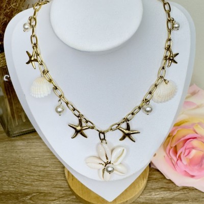 Collier Coquillages et Pampilles