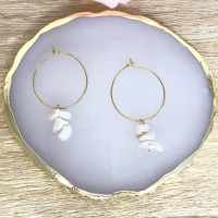 Créoles avec Perles Nacrées