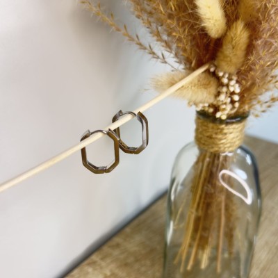 Boucles d'Oreilles Octogonale