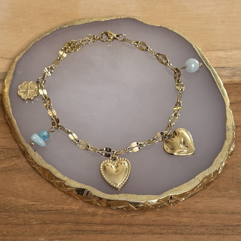 Bracelet Pampilles Coeurs Bracelet Pampilles Coeurs