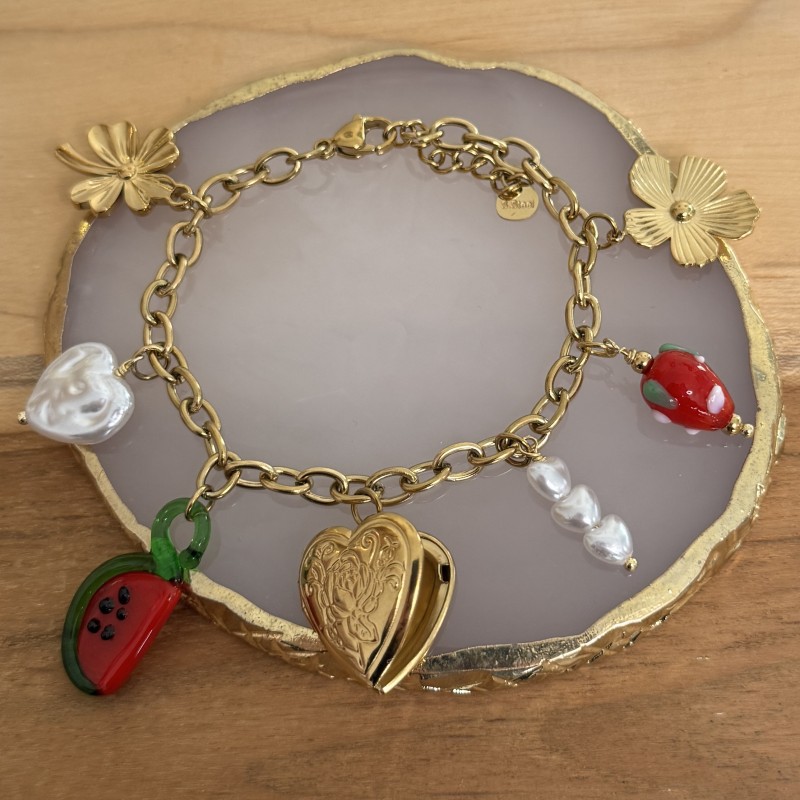 Bracelet Pampilles Cœur Ouvert Bracelet Pampilles Cœur Ouvert