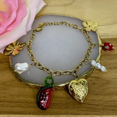 Bracelet Pampilles Cœur Ouvert