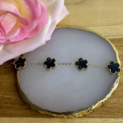 Bracelet Trèfle Noir