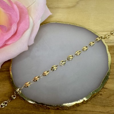 Bracelet Maille Grain de Café Fine