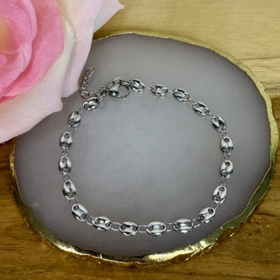 Bracelet Maille Grain de Café Fine