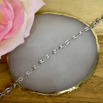 Bracelet Maille Grain de Café Fine