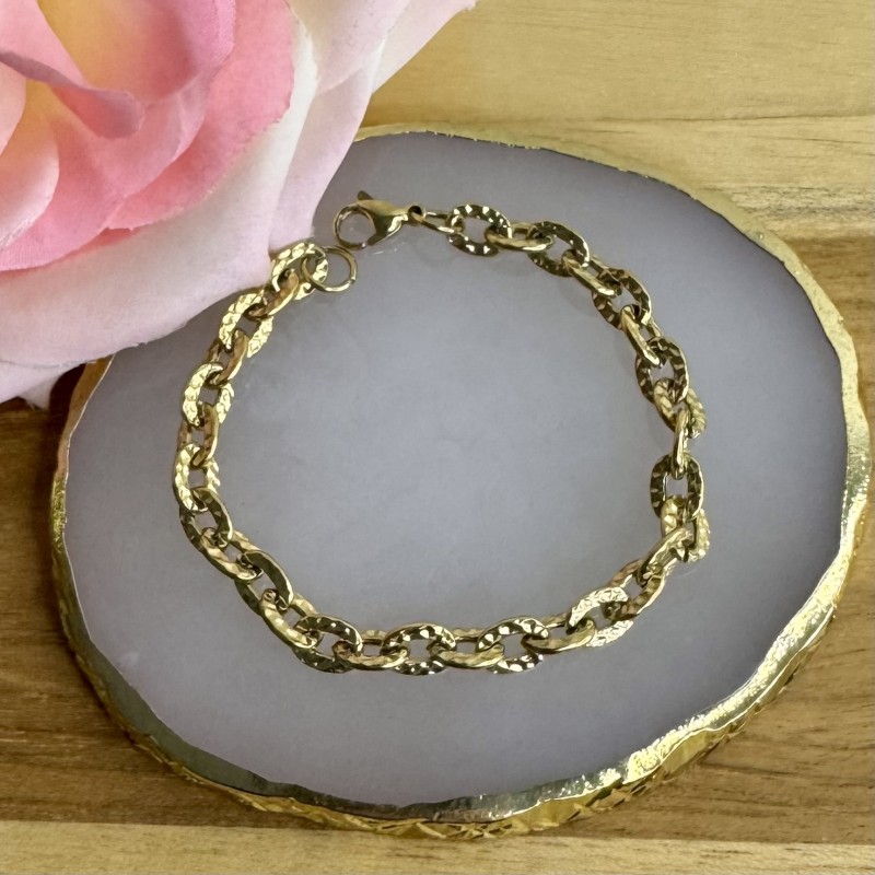 Bracelet  Maille Torsadé Texturée