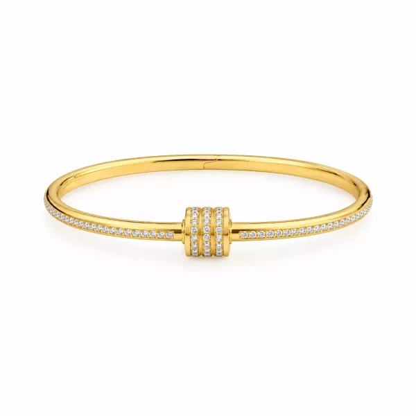 Jonc doré pavé de strass