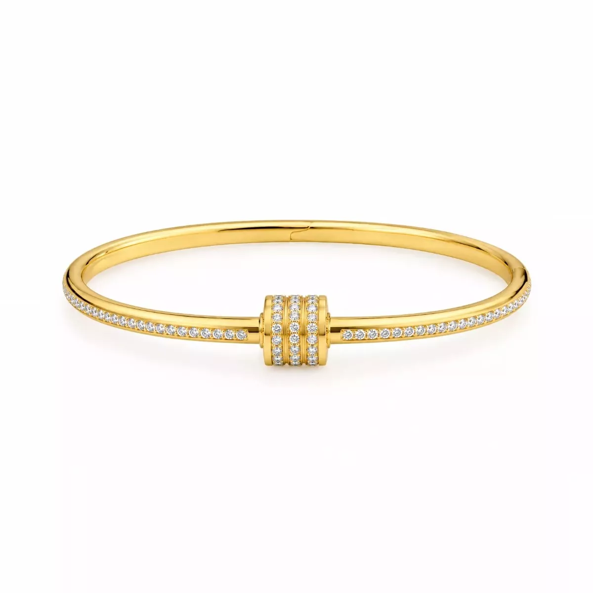 Jonc doré pavé de strass