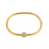Jonc doré pavé de strass | Bijoux Exquis