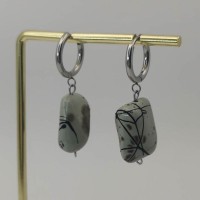 Boucles d'oreilles Pierre Marron